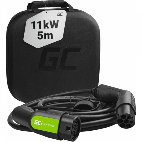 green-cell-charging-cable-type-2-11kw-16a-5m-3-phase-for-tesla-model-s3xy-i3-ix-id3-id4-ev6-e-tron-ioniq-5-eqc-zoe