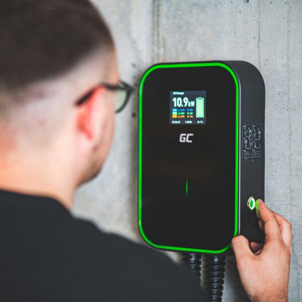 Green Cell Wallbox 22kw With Type 2 Cable 6m Gc Powerbox Charger For Tesla Model 3sxy I3 Id3 Id4 E Tron Ev6 Leaf Zoe2