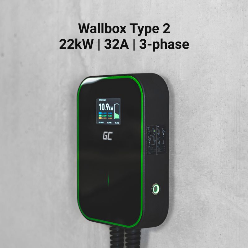 green-cell-wallbox-22kw-with-type-2-cable-6m-gc-powerbox-charger-for-tesla-model-3sxy-i3-id3-id4-e-tron-ev6-leaf-zoe8